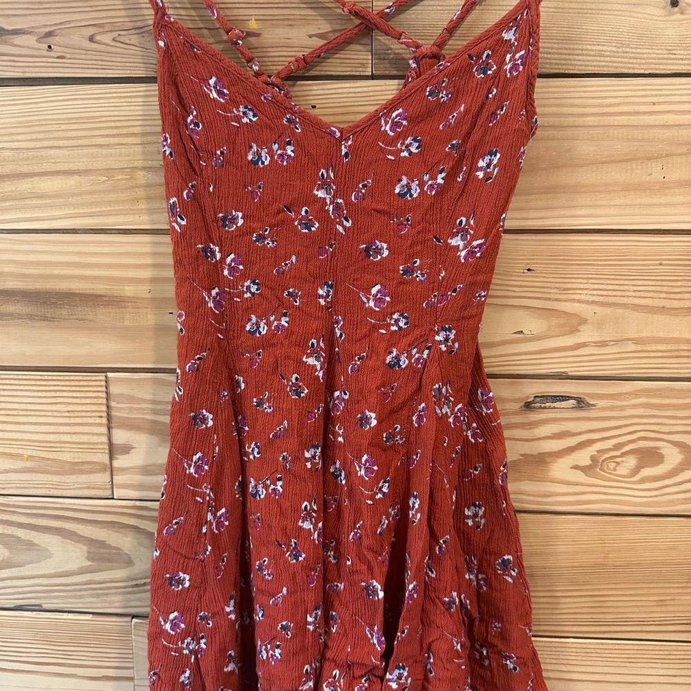 American Eagle Outfitters Red Sleeveless Mini Dress
